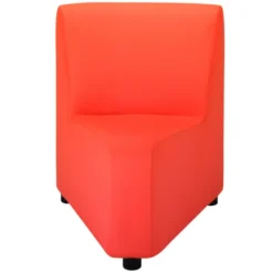 Chauffeuse angle 45° Yola II - textile enduit imprimé corail