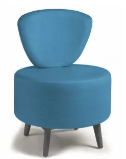 Chauffeuse Bulle - pieds hêtre - unicolore - textile enduit