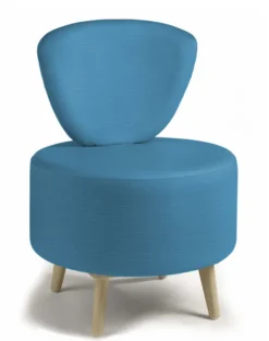 Chauffeuse Bulle - pieds hêtre - unicolore - textile enduit