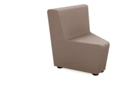 Chauffeuse d'angle 45° Mendi - textile enduit uni