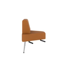 Chauffeuse d'angle 60° Modul@ - textile enduit - pieds métal