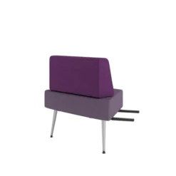 Chauffeuse d'angle 60° Modul@ - tissu D - pieds métal