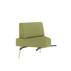 Chauffeuse d'angle 60° Modul@ - tissu N - pieds chêne vernis naturel