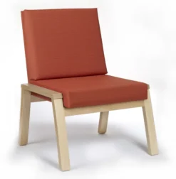 Chauffeuse sans accoudoirs Cadeo - structure hêtre - textile enduit