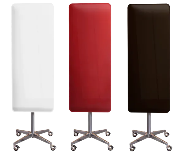 Chevalet mobile magnétique en verre trempé Salsa - 60 x 155 cm