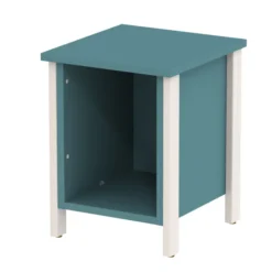 Chevet tabouret - Naya - l. 36,5 x h. 47,7 x pr. 39 cm - structure hêtre teinté