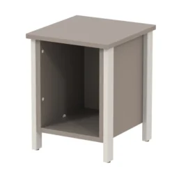 Chevet tabouret - Naya - l. 36,5 x h. 47,7 x pr. 39 cm - structure hêtre teinté