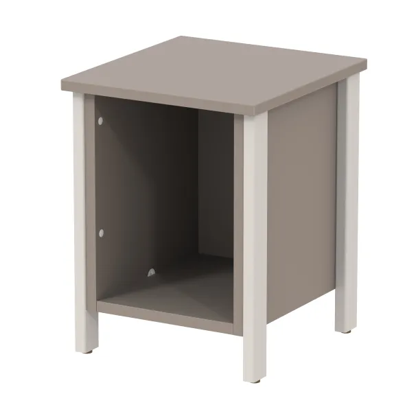 Chevet tabouret - Naya - l. 36,5 x h. 47,7 x pr. 39 cm - structure hêtre teinté