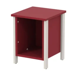 Chevet tabouret - Naya - l. 36,5 x h. 47,7 x pr. 39 cm - structure hêtre teinté