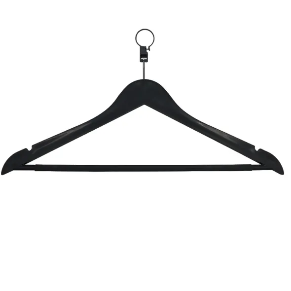 Cintre plastique avec antivol Locky plus - noir - lot de 20