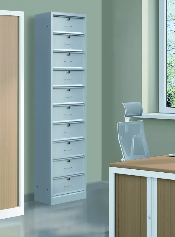 Classeur à clapets - 10 cases avec serrure sans prestation