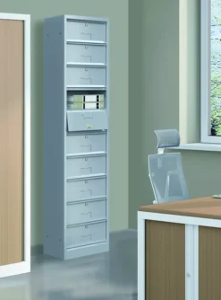 Classeur à clapets - 10 cases avec serrure sans prestation