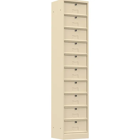 Classeur à clapets - 10 cases avec serrure sans prestation