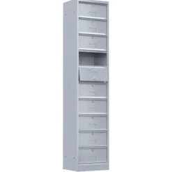 Classeur à clapets - 10 cases avec serrure sans prestation