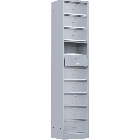Classeur à clapets - 10 cases avec serrure sans prestation