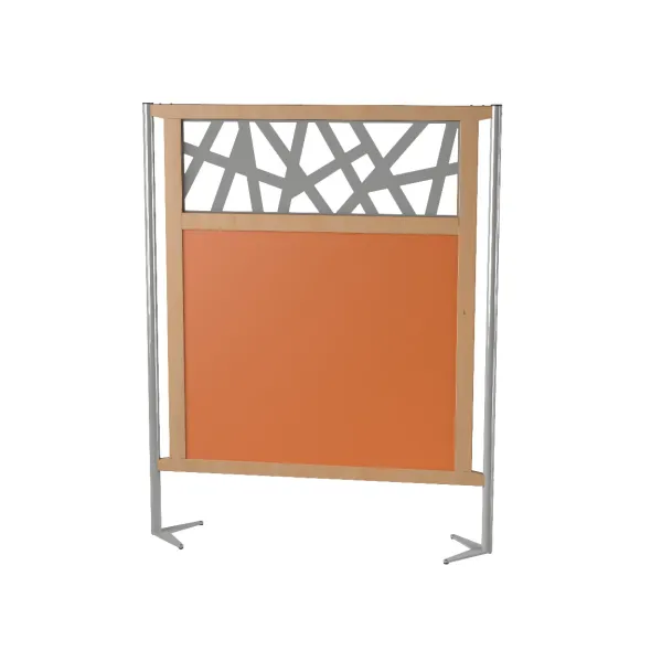 Claustra Aloe II - 126 x 160 cm - structure hêtre verni naturel