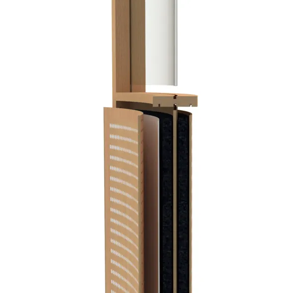 Cloison courbe EPM49B - haut polycarbonate transparent et bas mélaminé - l. 80 x h. 180 cm - avec pied