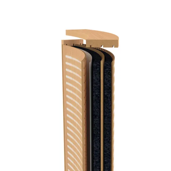 Cloison courbe EPM49B - mélaminé - l. 80 x h. 180 cm - avec pied