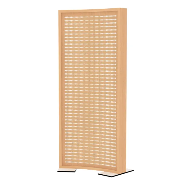 Cloison courbe EPM49B - mélaminé - l. 80 x h. 180 cm - avec pied
