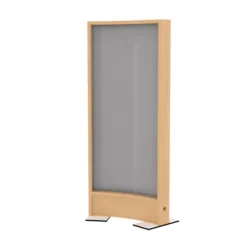 Cloison courbe EPM49B - polycarbonate opaque - électrifiée - l. 80 x h. 180 cm - avec pied