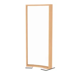 Cloison courbe EPM49B - polycarbonate transparent - l. 80 x h. 180 cm - avec pied