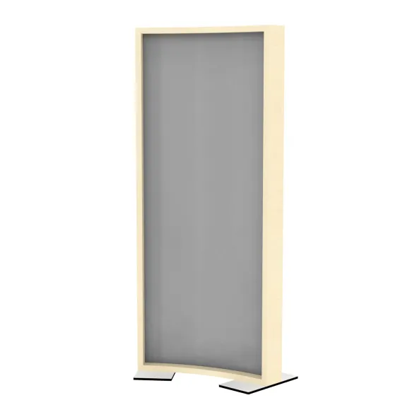 Cloison courbe EPM49B - polycarbonate opaque - l. 80 x h. 180 cm - avec pied