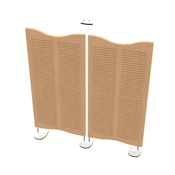 Cloison droite Acousti'call - l. 120 x h. 160 cm - avec pied - sans prestation