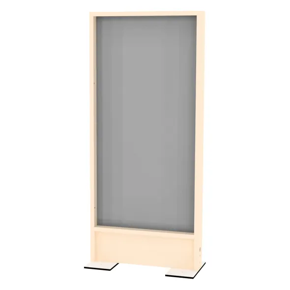 Cloison droite EPM49B - façade opaque - électrifiée - l. 80 x h. 180 cm - avec pied
