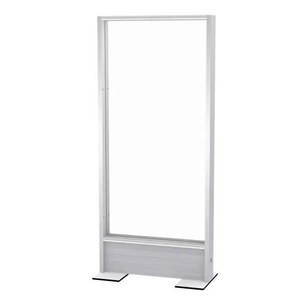 Cloison droite EPM49B - façade transparente - électrifiée - l. 80 x h. 180 cm - avec pied