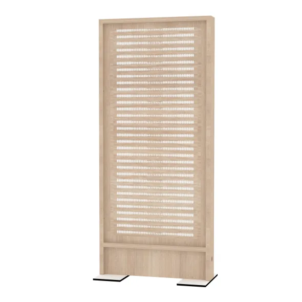 Cloison droite EPM49B - mélaminé - électrifiée - l. 80 x h. 180 cm - avec pied