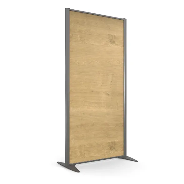 Cloison droite KP - l. 81 x h. 160 cm - mélaminé - 2 pieds stabilisateurs