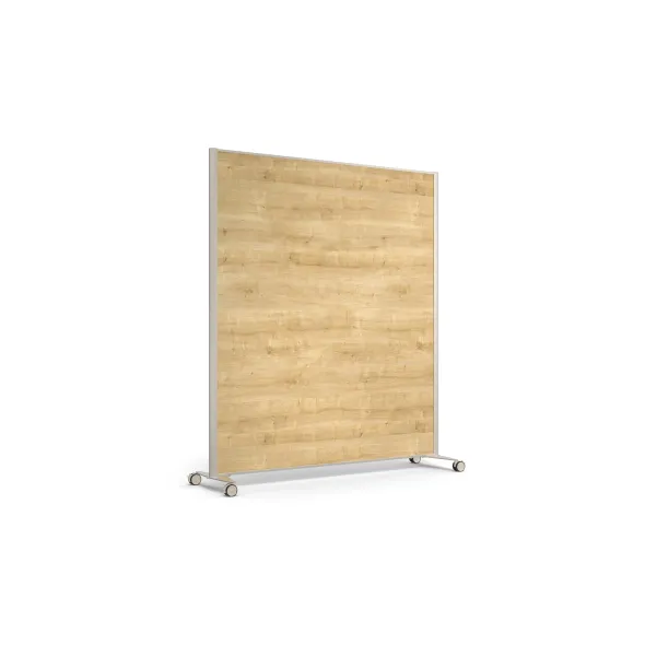 Cloison droite KP - l. 163 x h. 180 cm - mélaminé - 2 pieds sur roulettes
