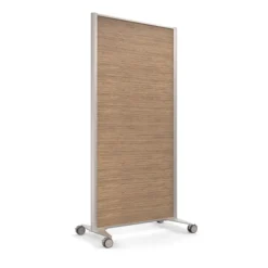Cloison droite KP - l. 81 x h. 160 cm - mélaminé - 2 pieds sur roulettes