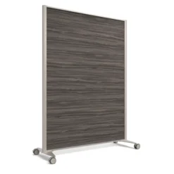Cloison droite KP - l. 122 x h. 160 cm - mélaminé - 2 pieds sur roulettes