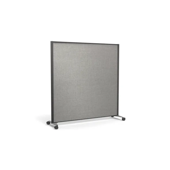 Cloison droite KP - l. 163 x h. 160 cm - mélaminé - 2 pieds sur roulettes