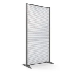 Cloison droite KP - l. 81 x h. 160 cm - polycarbonate - 2 pieds stabilisateurs