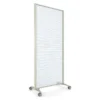 Cloison droite KP - l. 81 x h. 180 cm - polycarbonate - 2 pieds sur roulettes