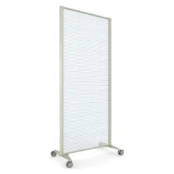 Cloison droite KP - l. 81 x h. 180 cm - polycarbonate - 2 pieds sur roulettes
