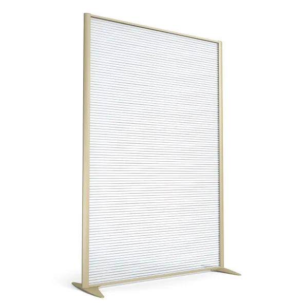 Cloison droite KP - l. 122 x h. 180 cm - polycarbonate - 2 pieds stabilisateurs