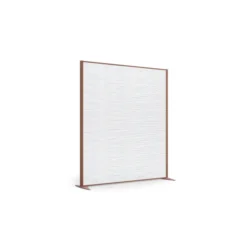 Cloison droite KP - l. 163 x h. 180 cm - polycarbonate - 2 pieds stabilisateurs