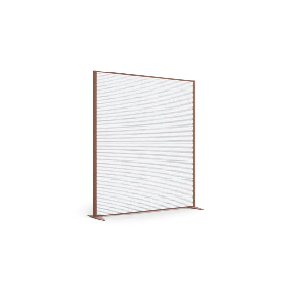 Cloison droite KP - l. 163 x h. 180 cm - polycarbonate - 2 pieds stabilisateurs