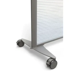 Cloison droite KP - l. 122 x h. 180 cm - polycarbonate - 2 pieds sur roulettes