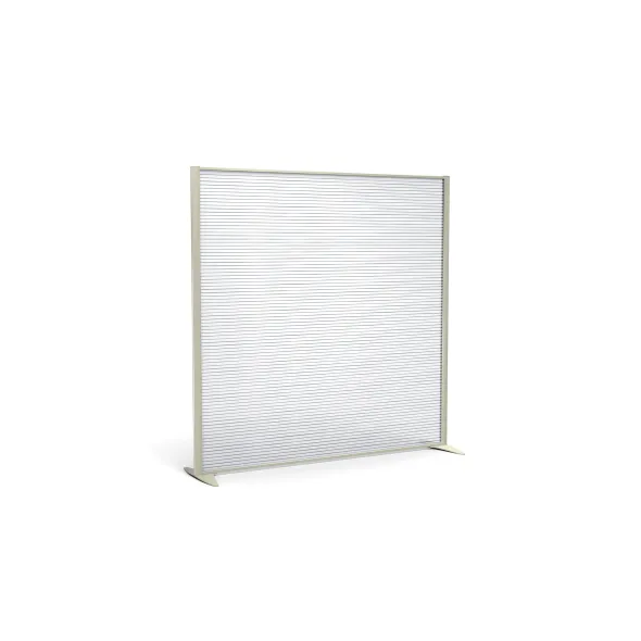 Cloison droite KP - l. 163 x h. 160 cm - polycarbonate - 2 pieds stabilisateurs