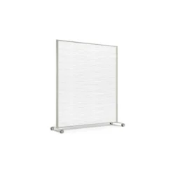 Cloison droite KP - l. 163 x h. 180 cm - polycarbonate - 2 pieds sur roulettes