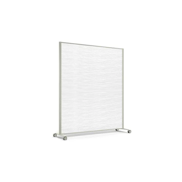Cloison droite KP - l. 163 x h. 180 cm - polycarbonate - 2 pieds sur roulettes