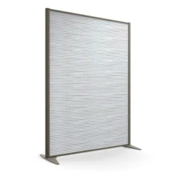 Cloison droite KP - l. 122 x h. 160 cm - polycarbonate - 2 pieds stabilisateurs
