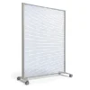 Cloison droite KP - l. 122 x h. 160 cm - polycarbonate - 2 pieds sur roulettes