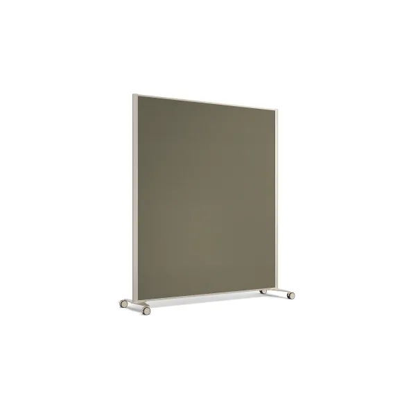 Cloison droite KP - l. 163 x h. 180 cm - tissu - 2 pieds sur roulettes