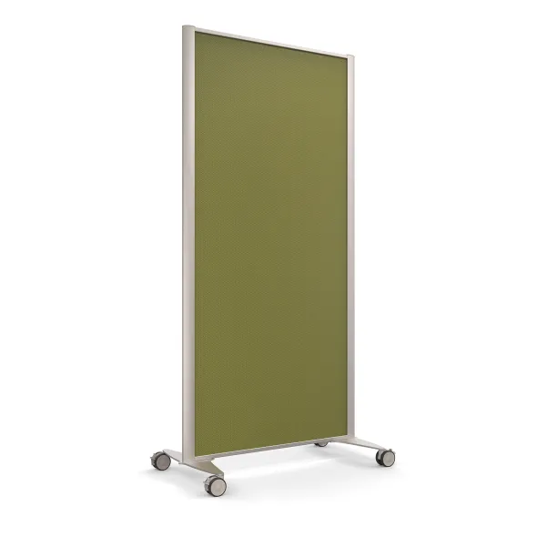Cloison droite KP - l. 81 x h. 160 cm - tissu - 2 pieds sur roulettes