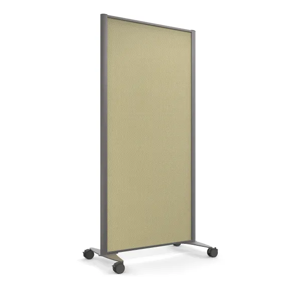 Cloison droite KP - l. 81 x h. 160 cm - tissu acoustique - 2 pieds sur roulettes
